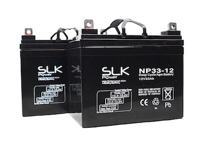2x - 12v 33Amp Mobility Scooter Battery